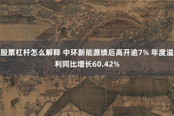 股票杠杆怎么解释 中环新能源绩后高开逾7% 年度溢利同比增长60.42%