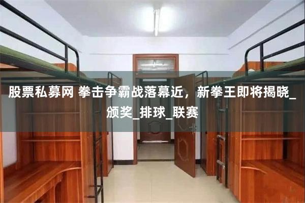 股票私募网 拳击争霸战落幕近，新拳王即将揭晓_颁奖_排球_联赛