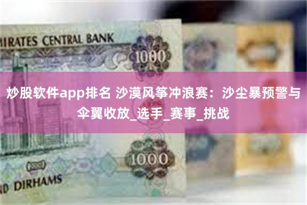炒股软件app排名 沙漠风筝冲浪赛：沙尘暴预警与伞翼收放_选手_赛事_挑战