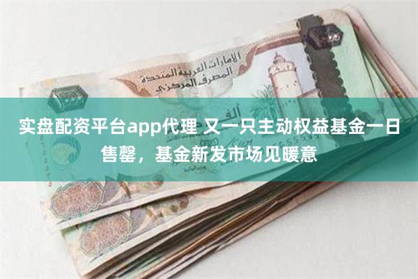 实盘配资平台app代理 又一只主动权益基金一日售罄,基金新发市场见暖意