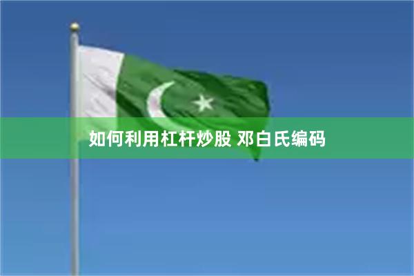 如何利用杠杆炒股 邓白氏编码